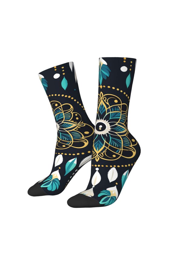 Boho Dreamcatcher Print Adult Socks for Men & Women,Calf Socks, Ankle Socks,Boots Socks,Breathable Casual Sock,Unisex Crew Socks