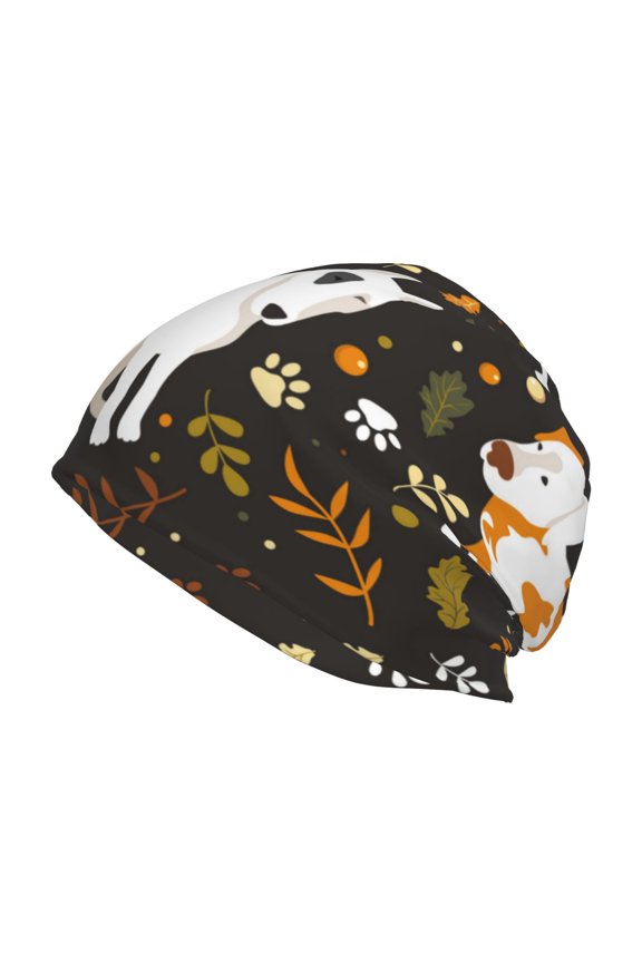 Bones And Leaves Print Unisex Knit Beanie for Men Women Winter Hat,Beanies Skull Caps