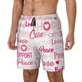 thumbnail image 1 of Logiee Breast Cancer Pink Ribbons Awareness (2) Print Men's Swim Trunk,Quick Dry Board Shorts ,Men's Swim Trunks with Compression Liner, Bathing Suits with Pockets-Small, 1 of 6