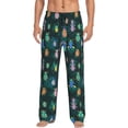 thumbnail image 1 of Logiee Bright ladybugs Print Pajama Pants for Men,Men’s Pajama Bottoms,Mens PJ Pants with Pockets & Button Fly-Small, 1 of 6