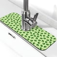 thumbnail image 1 of Logiee Broccoli Vegetables Print Kitchen Sink Splash Guard Faucet Mat for Splash Guard Behind Faucet Drip Catcher for Kitchen,Bathroom,Sink Mat,Dish Drying Mat,Bathroom-15" X 5.5", 1 of 1