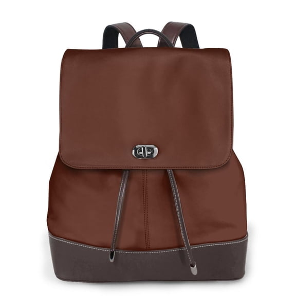 Logiee Brown Print Backpack Purse for Women,Fashion Leather Backpack Purse,Women's Leather Backpack for Work College Travel
