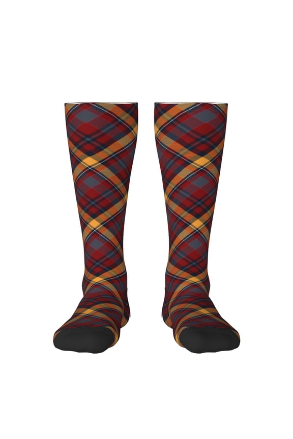 Buffalo Check Plaid Print Gift Stocking Stuffers,Adult Stockings,Novelty Socks,Funny Socks Birthday Running Walking Sleeping