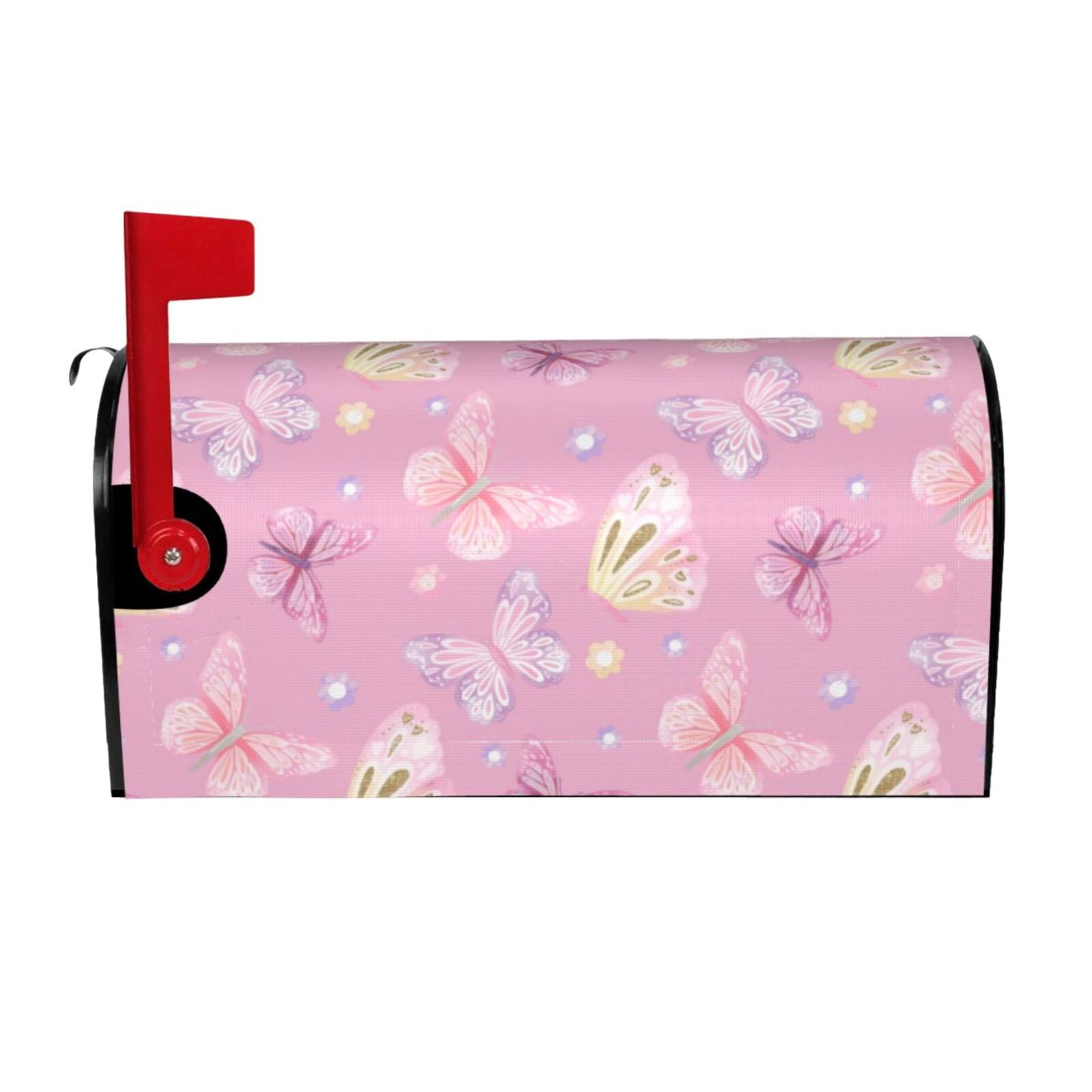 Logiee Butterfly 1 Print Post Letter Box Wrap Decor, Mailbox Cover Suitable for Standard Mailbox and Large Size Mailbox,Outdoor Yard Decoration-25.5x21 in