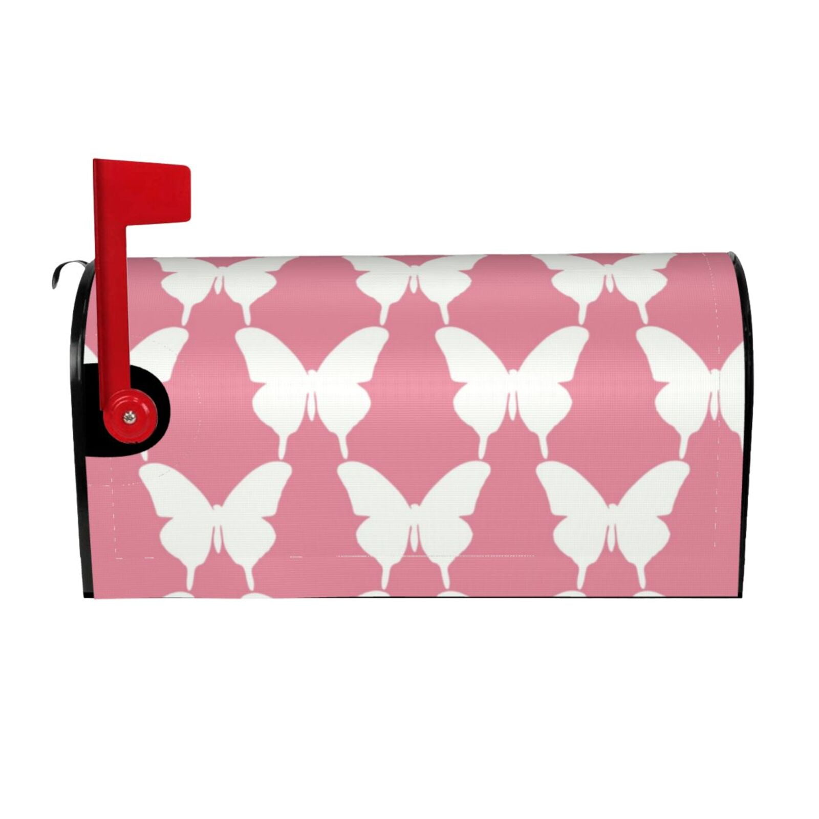 Logiee Butterfly 2 Print Post Letter Box Wrap Decor, Mailbox Cover Suitable for Standard Mailbox and Large Size Mailbox,Outdoor Yard Decoration-21x18 in