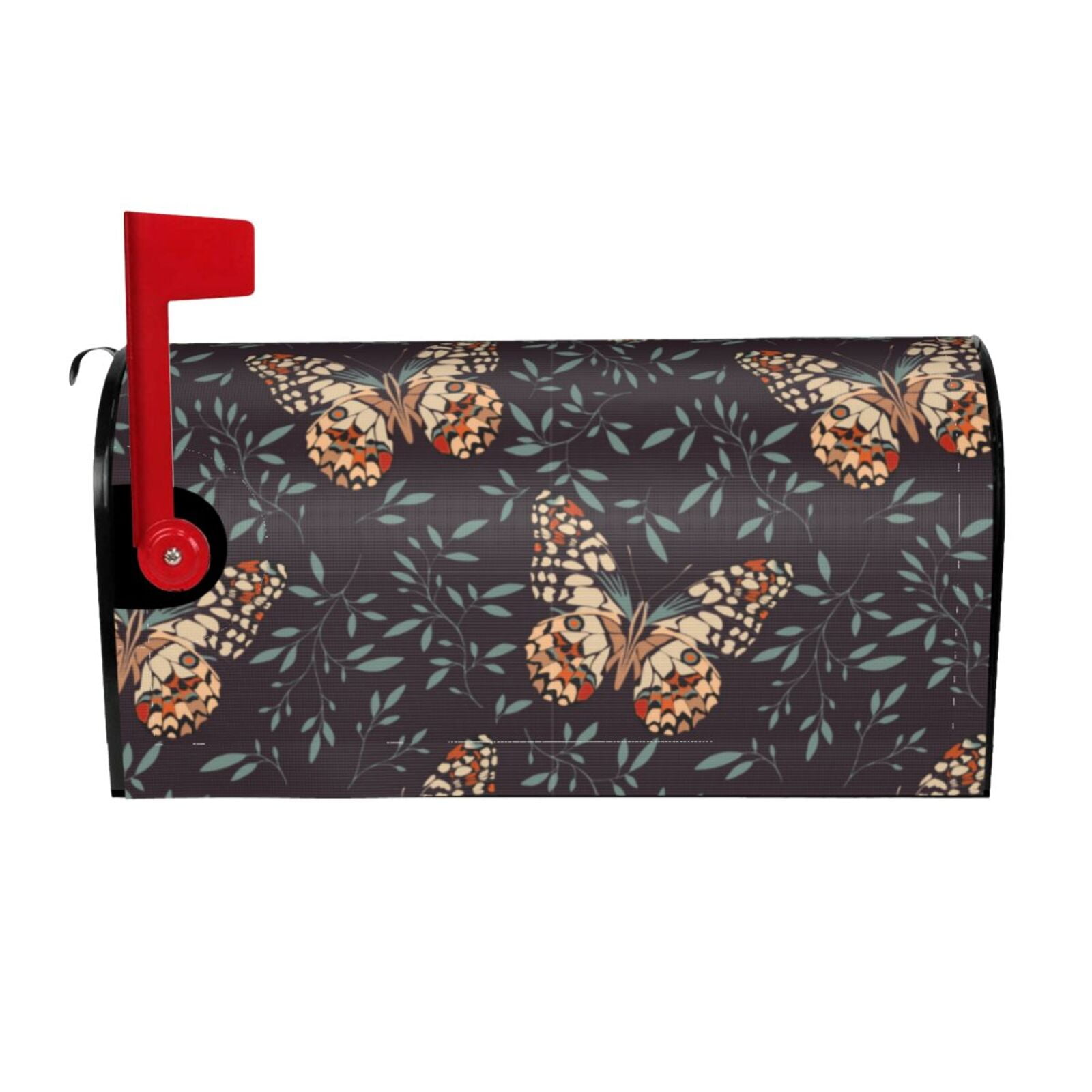 Logiee Butterfly1 Print Post Letter Box Wrap Decor, Mailbox Cover Suitable for Standard Mailbox and Large Size Mailbox,Outdoor Yard Decoration-25.5x21 in