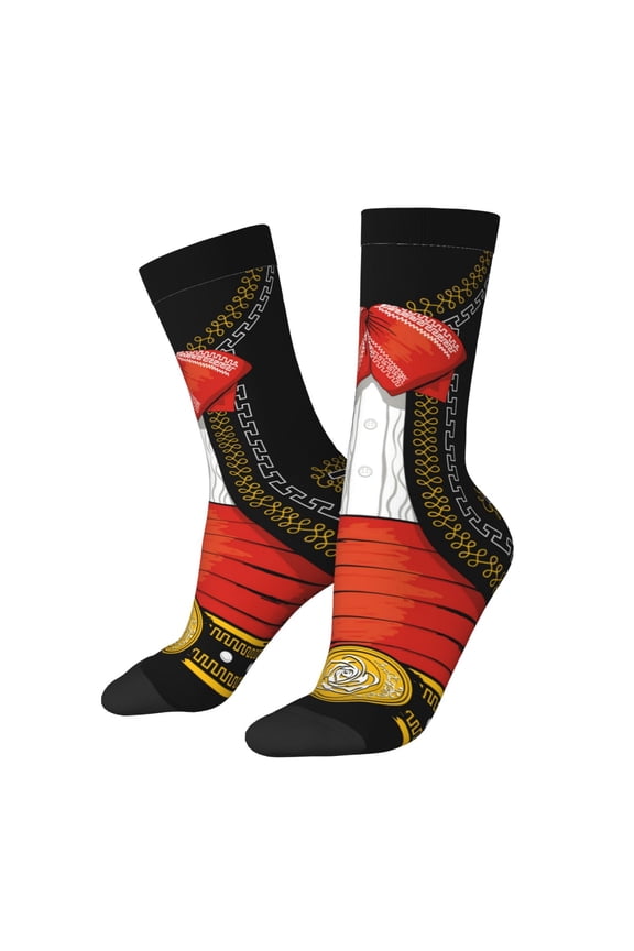 CHARRO SUIT Print Adult Socks for Men & Women,Calf Socks, Ankle Socks,Boots Socks,Breathable Casual Sock,Unisex Crew Socks
