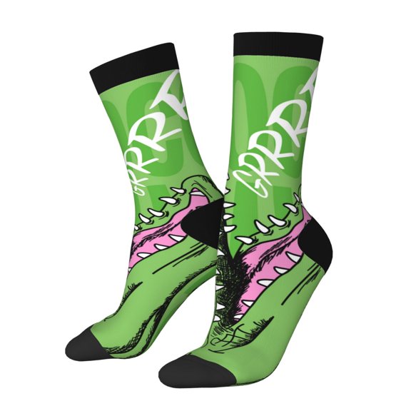 Logiee CROCODILE HEAD Print Adult Socks for Men & Women,Calf Socks, Ankle Socks,Boots Socks,Breathable Casual Sock,Unisex Crew Socks