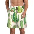 thumbnail image 1 of Logiee Cactus And Succulent Print Mens Swim Trunks Quick Dry Board Shorts,Breathable Hawaii Beach Shorts Swimwear Bathing Suits-Small, 1 of 6