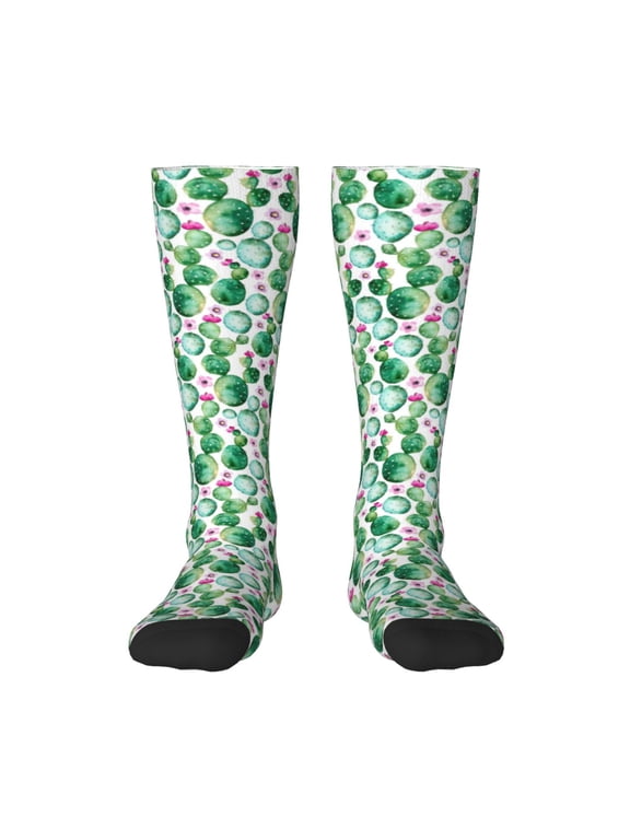 Cactus Plants Print Gift Stocking Stuffers,Adult Stockings,Novelty Socks,Funny Socks Birthday Running Walking Sleeping
