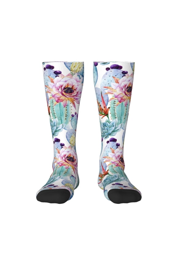 Cactus Print Gift Stocking Stuffers,Adult Stockings,Novelty Socks,Funny Socks Birthday Running Walking Sleeping