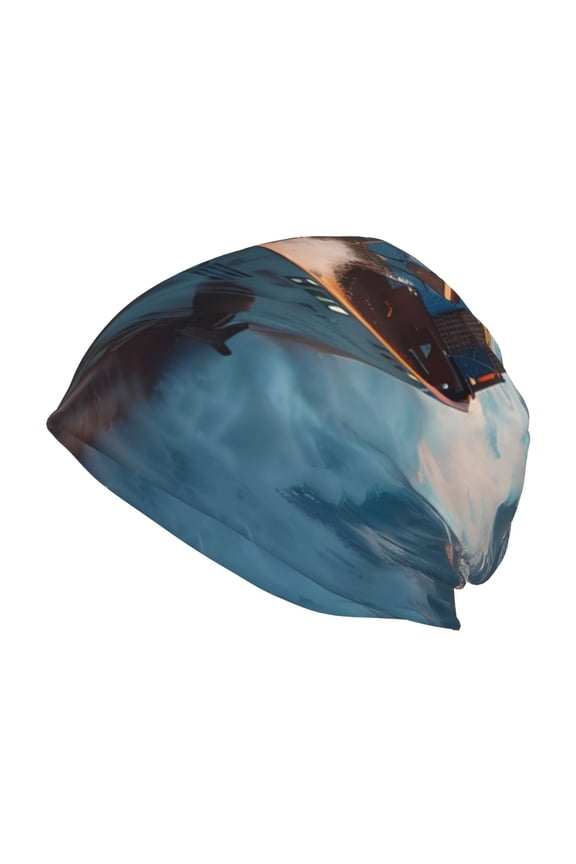 Cargo Ship At Sea Print Unisex Knit Beanie for Men Women Winter Hat,Beanies Skull Caps