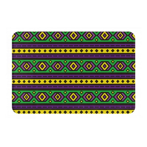 Logiee Carnival Mardi Gras Print Welcome Mats for Entryway,Door Mat for Front Door,Entry Mat,Doormat for Garden, Garage, Patio, Home, Porch Decor
