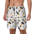 thumbnail image 1 of Logiee Carpenter tools Print Men's Swim Trunk,Quick Dry Board Shorts ,Men's Swim Trunks with Compression Liner, Bathing Suits with Pockets-X-Large, 1 of 6