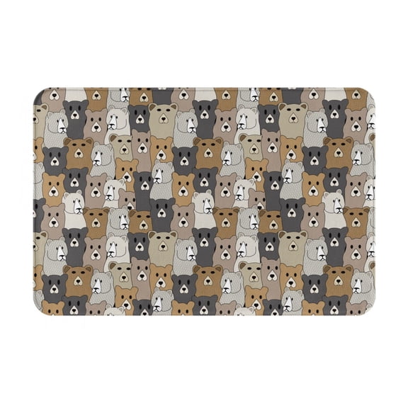 Logiee Cartoon Bear Print Welcome Mats for Entryway,Door Mat for Front Door,Entry Mat,Doormat for Garden, Garage, Patio, Home, Porch Decor