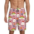 thumbnail image 1 of Logiee Cartoon Chicken Print Men's Pajama Shorts with Drawstring & Pockets,Sleep Shorts for Men,Sleepwear Bottoms,Elastic Waistband Loungewear-X-Large, 1 of 6