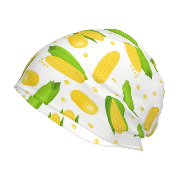 Logiee Cartoon Corn Print Unisex Knit Beanie for Men Women Winter Hat,Beanies Skull Caps