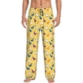 thumbnail image 1 of Logiee Cartoon Duck Print Pajama Pants for Men,Men’s Pajama Bottoms,Mens PJ Pants with Pockets & Button Fly-Small, 1 of 6