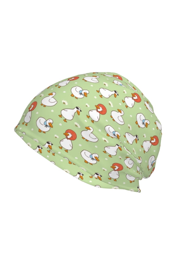 Cartoon Duck Print Unisex Knit Beanie for Men Women Winter Hat,Beanies Skull Caps