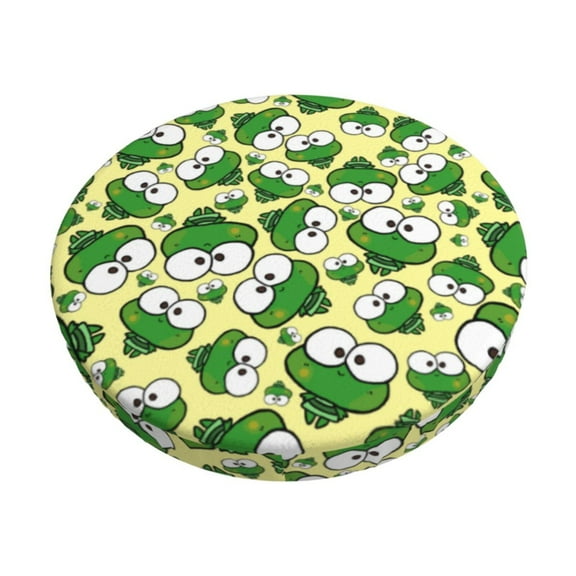 Logiee Cartoon Frogs Print Stool Covers Round,Bar Stool Covers,Watedrproof Stool Slipcover with Elastic,Stool Cushion,Round Bar Stool Seat Covers for Bar Round Chair-12 inch