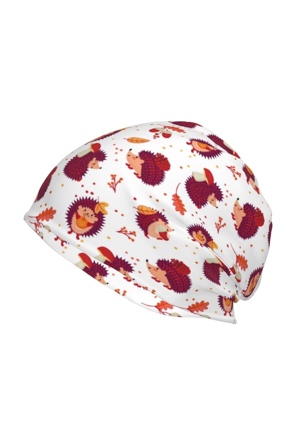 Cartoon Hedgehogs Print Unisex Knit Beanie for Men Women Winter Hat,Beanies Skull Caps