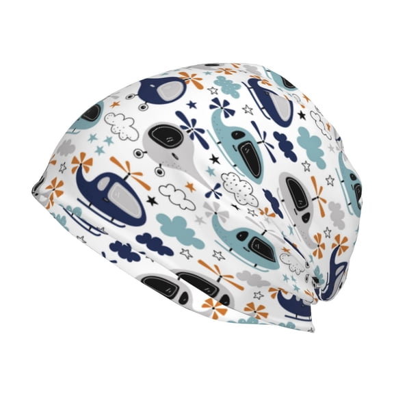Logiee Cartoon Helicopters Print Unisex Knit Beanie for Men Women Winter Hat,Beanies Skull Caps