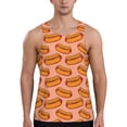 thumbnail image 1 of Logiee Cartoon Hot Dog Print Men's Workout Tank Top,Quick Dry Workout Tank Top,Gym Muscle Tee,Fitness Bodybuilding Sleeveless T Shirt-X-Large, 1 of 7