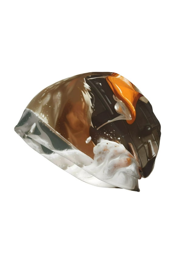 Cartoon Scottish Duck Print Unisex Knit Beanie for Men Women Winter Hat,Beanies Skull Caps