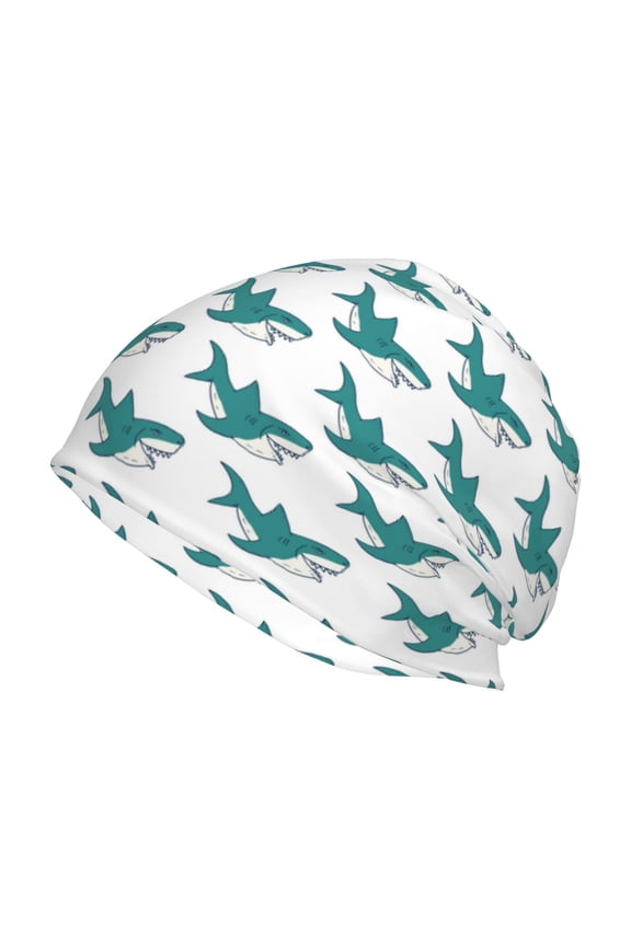 Cartoon Shark Print Unisex Knit Beanie for Men Women Winter Hat,Beanies Skull Caps
