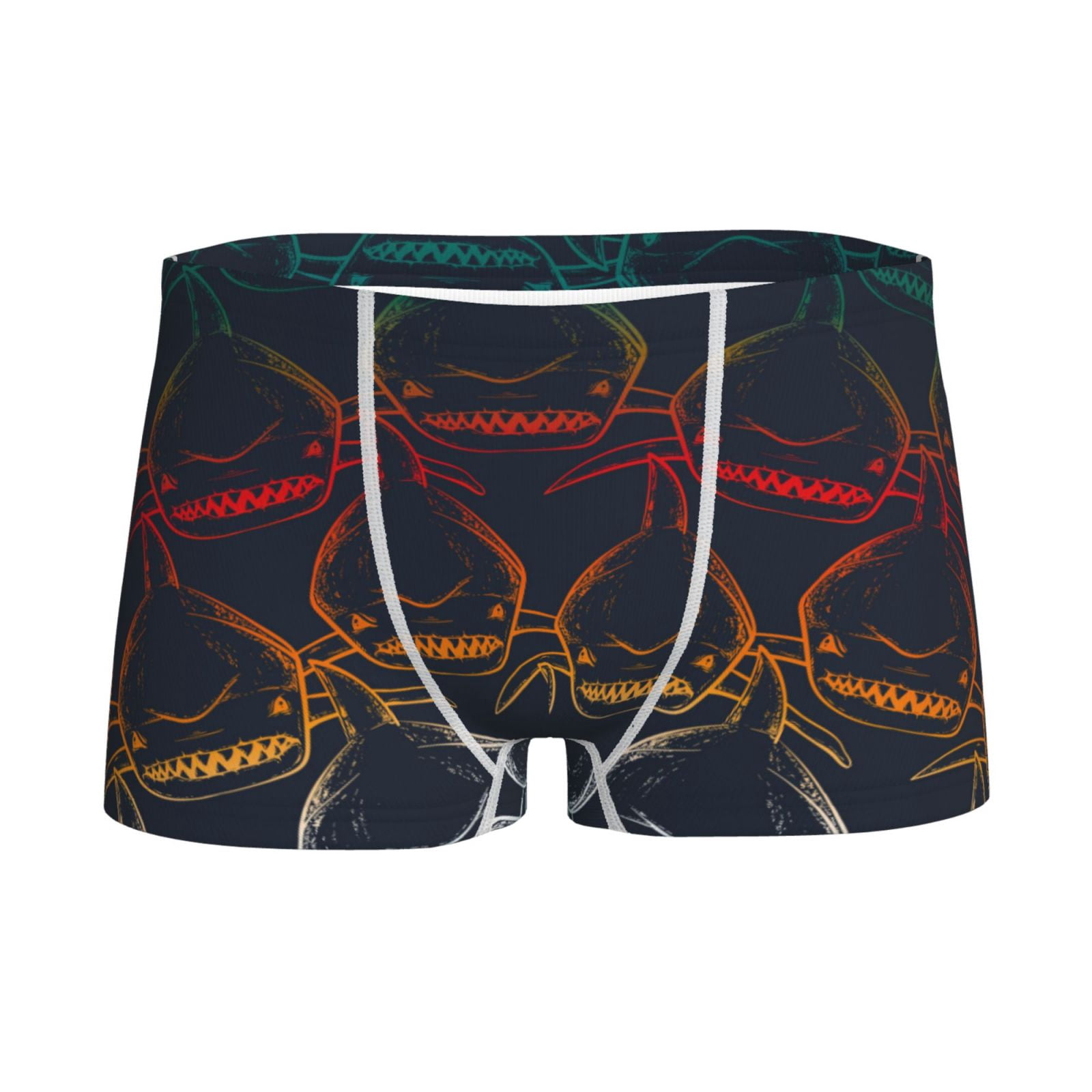 Logiee Cartoon Sharks Print Boys' Boxer Briefs,Tween Boy Underwear-XX ...