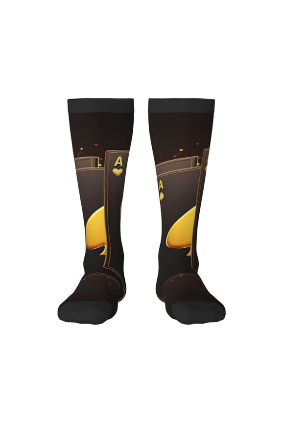 Casino Playing Cards Print Gift Stocking Stuffers,Adult Stockings,Novelty Socks,Funny Socks Birthday Running Walking Sleeping