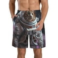 thumbnail image 1 of Logiee Cat Astronaut In Space Print Mens Swim Trunks Quick Dry Board Shorts,Breathable Hawaii Beach Shorts Swimwear Bathing Suits-XX-Large, 1 of 6
