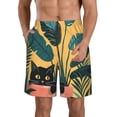 thumbnail image 1 of Logiee Cat Hiding In Potted Plants Print Mens Swim Trunks Quick Dry Board Shorts,Breathable Hawaii Beach Shorts Swimwear Bathing Suits-XX-Large, 1 of 6