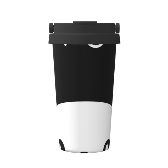 Logiee Cat Meow Print Stainless Steel Coffee Tumbler, Travel Coffee Mug, Insulated Coffee Mug with Lid, Spill Proof Coffee Cup, Portable Thermal Mug