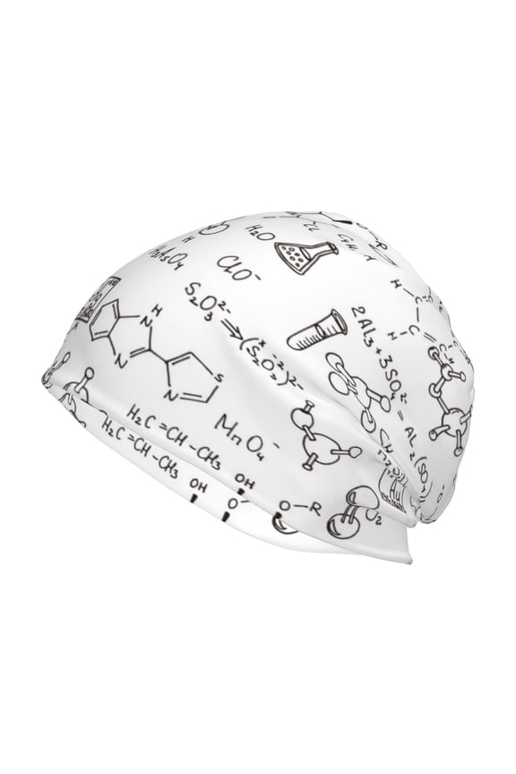 Chemical Formulas Print Unisex Knit Beanie for Men Women Winter Hat,Beanies Skull Caps