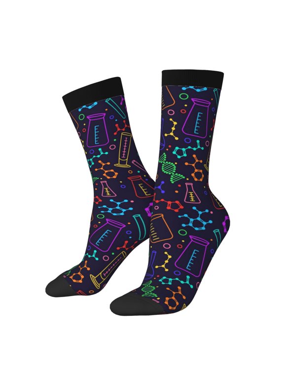 Chemistry Science Print Adult Socks for Men & Women,Calf Socks, Ankle Socks,Boots Socks,Breathable Casual Sock,Unisex Crew Socks