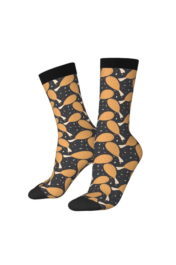 Chicken Legs Print Adult Socks for Men & Women,Calf Socks, Ankle Socks,Boots Socks,Breathable Casual Sock,Unisex Crew Socks