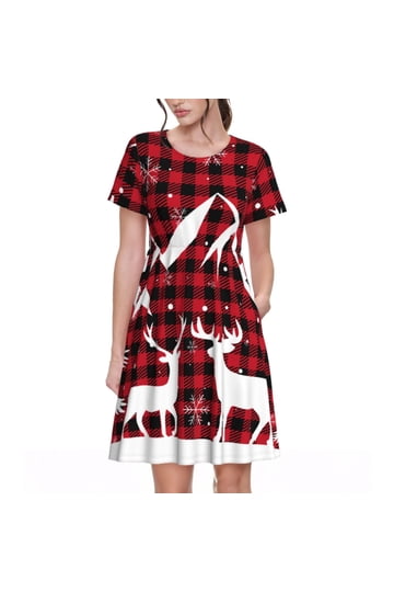 adult holiday dresses Holiday Plaid Dress – Charli Boutique main image 1
