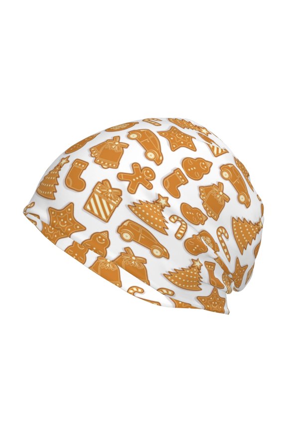 Christmas Elements Print Unisex Knit Beanie for Men Women Winter Hat,Beanies Skull Caps