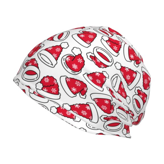 Logiee Christmas Hat Print Unisex Knit Beanie for Men Women Winter Hat,Beanies Skull Caps