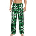 thumbnail image 1 of Logiee Christmas Pattern At Buffalo Plaid Print Pajama Pants for Men,Men’s Pajama Bottoms,Mens PJ Pants with Pockets & Button Fly-3X-Large, 1 of 6