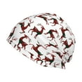 thumbnail image 1 of Logiee Christmas Plaid Moose Print Unisex Knit Beanie for Men Women Winter Hat,Beanies Skull Caps, 1 of 7