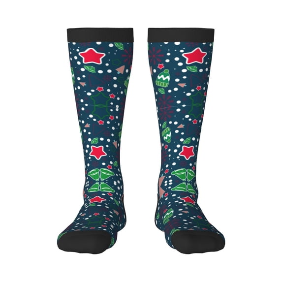 Logiee Christmas Print Gift Stocking Stuffers,Adult Stockings,Novelty Socks,Funny Socks Birthday Running Walking Sleeping