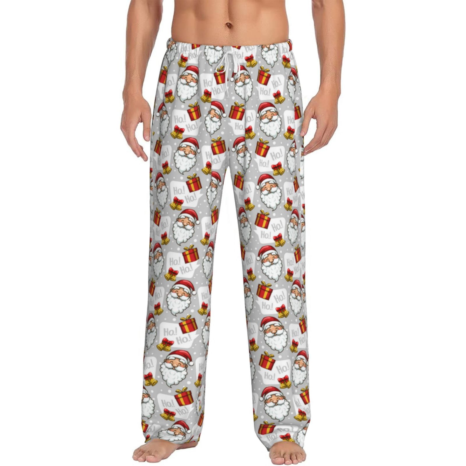 Logiee Christmas Santa Claus Print Pajama Pants for Men,Men’s Pajama ...