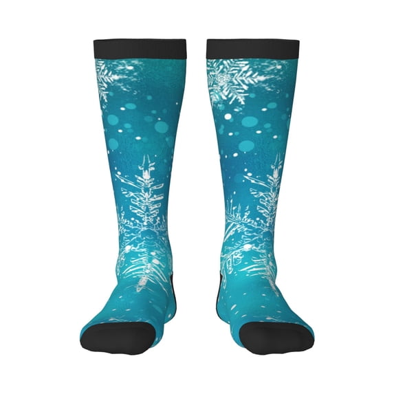 Logiee Christmas Snow Print Gift Stocking Stuffers,Adult Stockings,Novelty Socks,Funny Socks Birthday Running Walking Sleeping