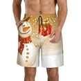 thumbnail image 1 of Logiee Christmas Snowman Gift Print Mens Swim Trunks Quick Dry Board Shorts,Breathable Hawaii Beach Shorts Swimwear Bathing Suits-Large, 1 of 6