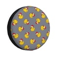 thumbnail image 1 of Logiee Christmas hat duck Print Spare Tire Cover, Universal Wheel Protectors,Waterproof Dust-Proof UV Sun Wheel Tire Cover,Fit for SUV, RV, Travel Trailer, Truck-14 inch, 1 of 6