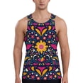 thumbnail image 1 of Logiee Cinco De Mayo Floral Print Men's Workout Tank Top,Quick Dry Workout Tank Top,Gym Muscle Tee,Fitness Bodybuilding Sleeveless T Shirt-4X-Large, 1 of 7