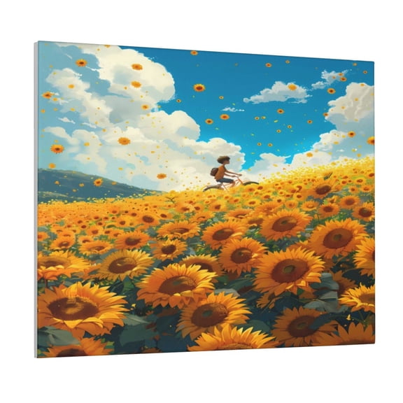 Logiee Clear Sky Sunflower Print Canvas Wall Art ,Art Poster,Canvas Decorative Picture,Decor Wall Pictures for Living Room Bedroom Bathroom,Ready to Hang