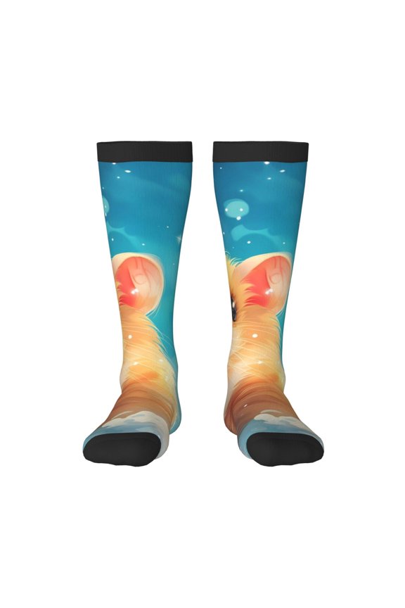 Cloud Cute Hamster Print Gift Stocking Stuffers,Adult Stockings,Novelty Socks,Funny Socks Birthday Running Walking Sleeping